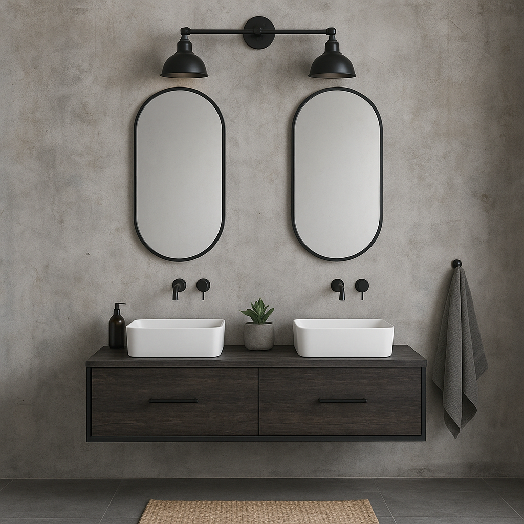 ESPEJO BAMAKO METAL NEGRO 70CM