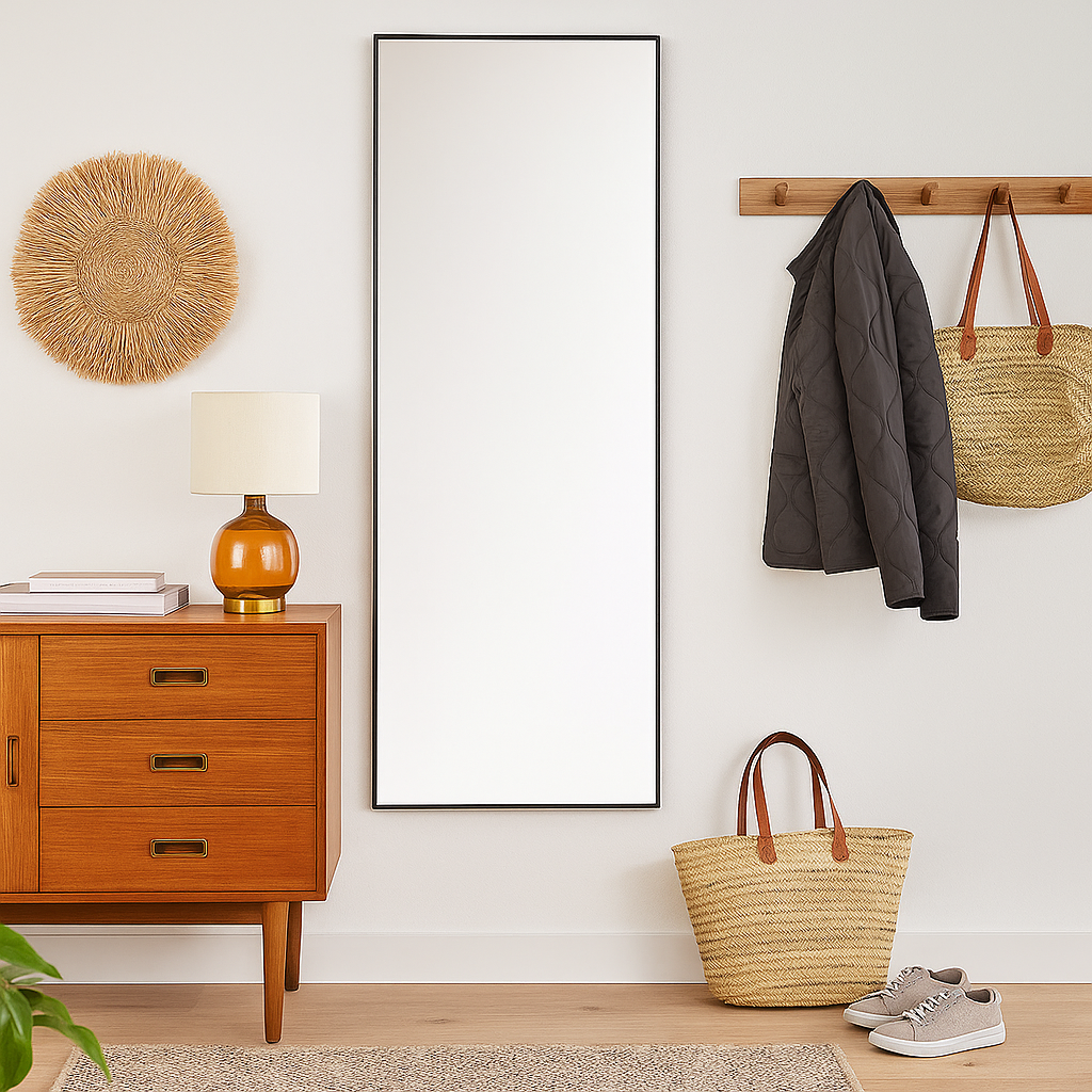 ESPEJO BELGRADO METAL NEGRO 140CM