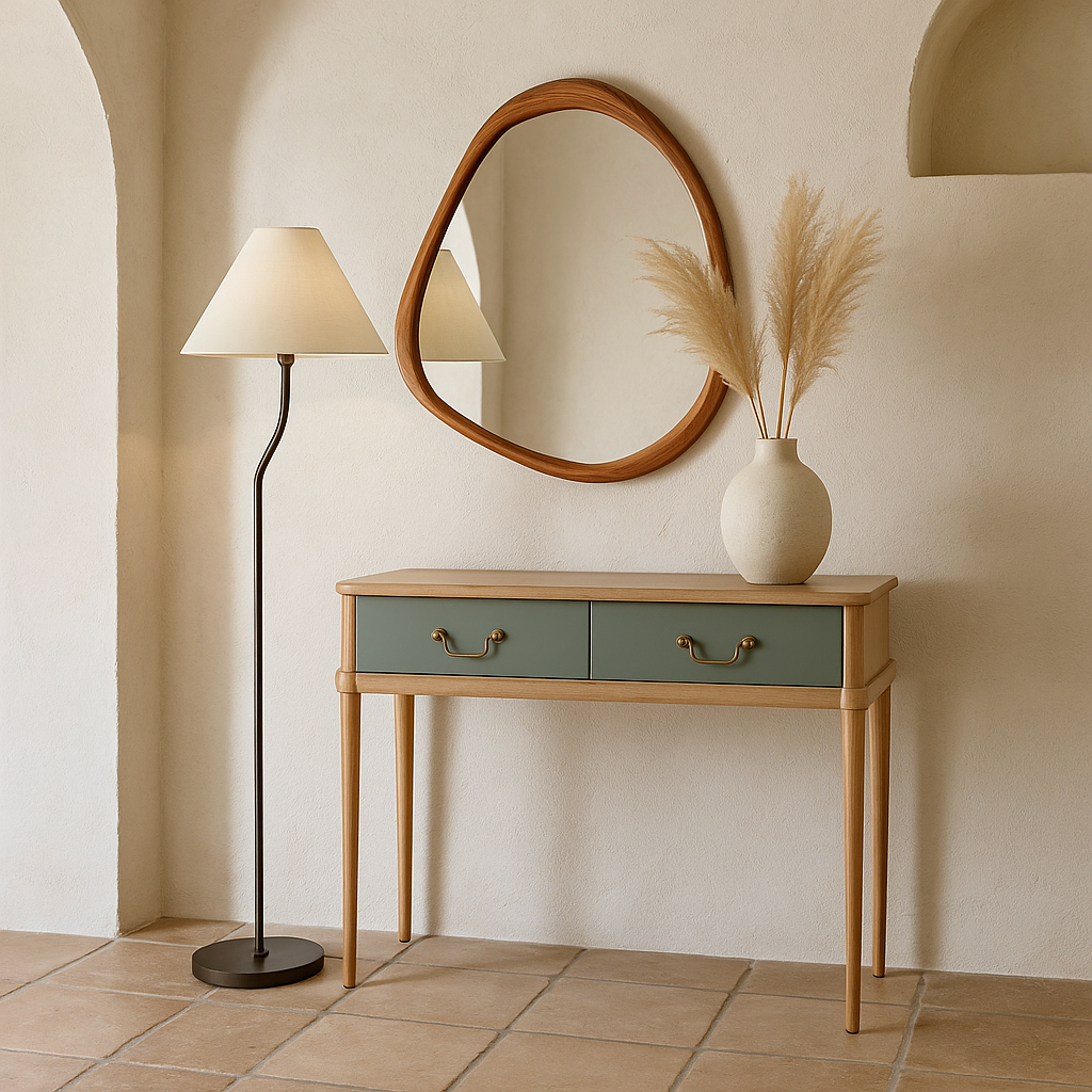 CONSOLA MALAUI GRIS 90X80CM