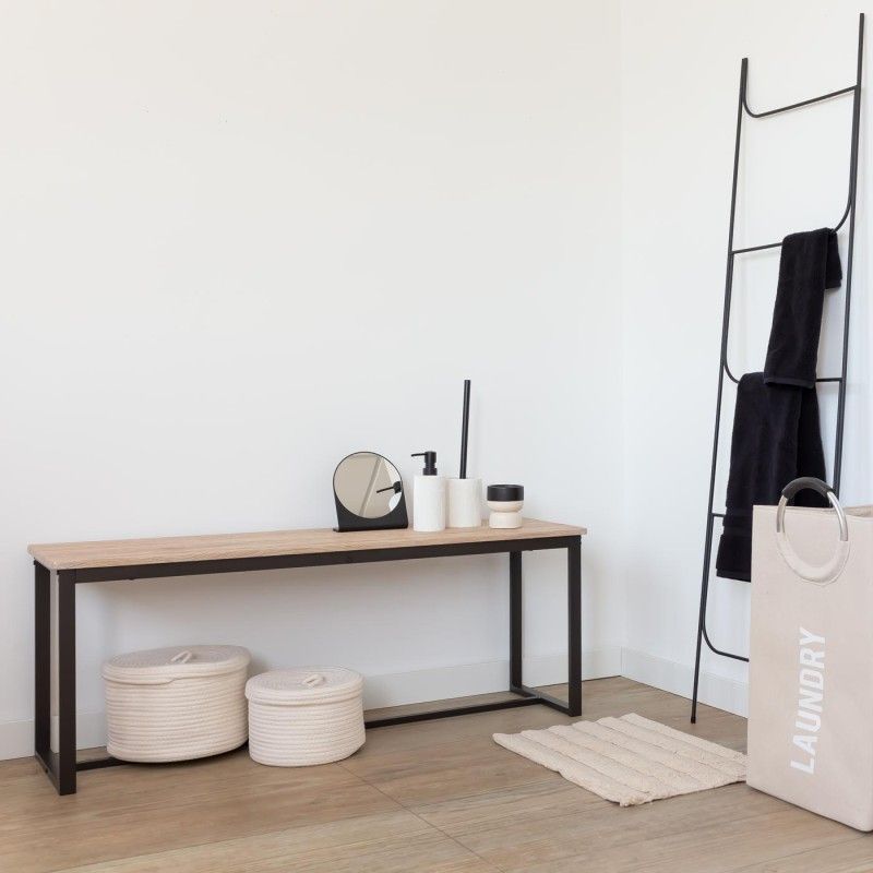 BANCO MARKUS NEGRO 120cm